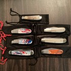 6-pc Pocketknife Lot Barlow 2-blade Slipjoint Ss Pen nail File Pouches 2005
