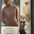Vtg Vogue Classics Sewing Pattern 7624 Vest  Size 12 14 16 Uncut Very Easy 1989