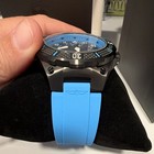 Invicta 39898 Men s Quartz Diver Watch Black blue Dial Blue Silicone Strap 100m