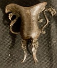 Bronze Chinese 3 1 2    Dragon Carved Jue Ceremonial Wine Cup  modern Repro  