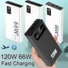 120w 66w Portable 50000mah Power Bank Usb External Battery Pd Charger For Phone