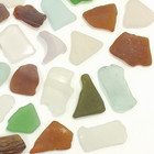 Genuine Surf Tumbled Beach Sea Glass 74 Piece Mixed Colored Lot From Hawaii