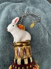 Mackenzie Childs Ceramic Rabbit Tassel Retired Argyle- Excellent