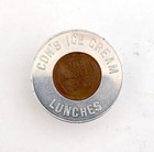 Usa  1946 Lincoln Wheat Cent Encased Good Luck Token  Con s Ice Cream  Nice 