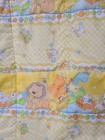 Vintage Handmade Baby Quilt Blanket 35  X 41  Crib Or Wall Yellow Animals Soft