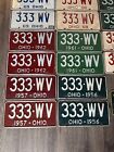 1950s 60s Ohio License Plate Lot All The Same Number 30 Plates Total Wow 333-wv