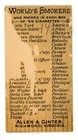 1888 Allen   Ginter Tobacco Card World s Smokers Soudan Africa
