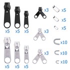 85pcs Zip Slider Repair Fix Zipper Instant Diy Kit Removable Rescue Replacement
