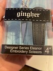 Gingher Designer Series Eleanor 4  Embroidery Scissors Made In Italy Retired