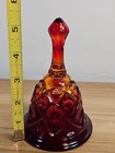 Vntg Viking Ruby Red  Orange Glass  Bell Usa - Cadmium Glow Uv Light 
