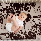 Brown Cow Print Baby Fitted Crib Sheet Western Cowboy Boho Cowhide Highland Soft