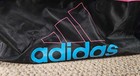 Adidas Duffel Gym Bag Pink Black Logo Small 100  Polyester Sports Travel Bag