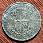 1933 United Kingdom 1 2 Crown George V Silver Coin Vf Details Km 835
