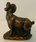 Chinese Zodiac Feng Shui Lucky Ram Sheep Goat Ironwood Statue 3 5 