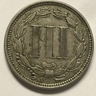 1865 Nickel 3-cent Nickel  Three Cent Piece  Nice Coin  Type Coin