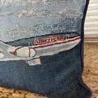 Rare Vintage American Airlines Airplane Logo Woven Tapestry Throw Pillow 16x16