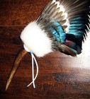 Native American Wood Duck Smudge Fan Feathers Antler Ceremonial Prayer