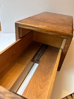 Vintage Antique Oak Single Drawer Card Catalog Index File Cabinet Solid Wood