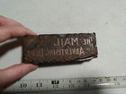 Vintage Letterpress Printing Block The Mail Advertising Dept