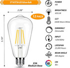 Dimmable Led Edison Bulbs 40w Equivalent 4 Watt Filament Bulb 3000k Warm