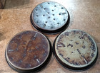 Listing Is For 3 Used Dominos Deep Dish Pizza Pans - 12  X 12  X 1 1 2  - 11 88
