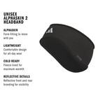Adidas Alphaskin Headband     Performance One Size  Black silver Reflective F23 