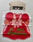 Vintage 1980s Fun World Li l Miss Strawberry Halloween Costume   Hat Mask Set