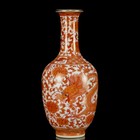 A Pair Chinese Porcelain Gilded Handpainted Exquisite Dragon Pattern Vase 26034