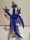 Hand Blown Glass Dragons With Gold Accents Set Of 3