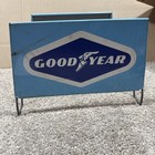 Vintage Goodyear Tires Advertising Gas   Oil Sign Rack Tire Display Holder