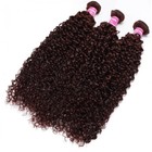 Unice Reddish Brown Curly 3 Bundles Human Hair Weaves Cooper Red Extensions Weft