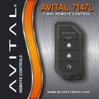 New Avital 2026 Model 7147l 4-button Remote Control For Avital 5103l System