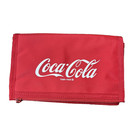 Vintage 80s Coca-cola Red Nylon Key Ring Coin Change Cash Purse Wallet