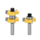 New 1 2in  12 7mm  Shank Diameter 2pcs New Tongue And Groove Router Bits