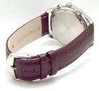 Seiko Snd363p1 Chronograph White Dial Quartz Leather Band Men   s Watch New Japan