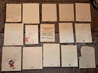 Super Cute Vintage Lot Of 15 Animal Greeting Cards C 1940 s Or 50 s  Used