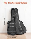 Vevor Acoustic Guitar Hard Case 47 1 In Hardshell For 41in Acoustic Guitar Black