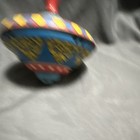 Vintage Tin Spinning Top Toy Circus Zebra Graphics For Ages 4-7   8-11 Years