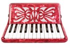 Rossetti 25 Keys 12 Bass Buttons 2512 Piano Accordion - Pearl Red   Case  Strap