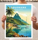Soufriere Gros Piton Saint Lucia St Lucia Travel Wall Art Poster Print
