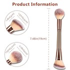 Double Ended Foundation Makeup Brush Angled Round Top For Liquid Cream Powder