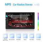 2 Din Double 7   Car Stereo Radio Mp5 Player Bluetooth Touch Screen  rear Camera