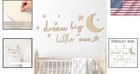 Star And Moon Nursery Decor Set Wall Art Baby Room Boho Neutral 15pcs
