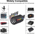 Xlr Microphone Cables 1 Ft Short 6 Packs -premium Xlr Jumper Cords