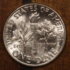1947 D Roosevelt Dime Ch Bu Luster  90  Silver Us Coin From Obw Roll