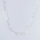 Hammered Loop 31 Inch Drop Necklace Sterling Silver