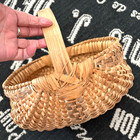 Vtg Xl Eastern Splint Buttocks Gathering Egg Basket Split White Oak Handmade