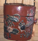 Antique   3 Tiered   inro bentobox   koi   Floral Design   carnelion   Coral Fob   japan   