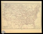 Ca 1920 Antique United States Railroad Map Us Railway Wall Art Original Vintage