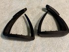 Freejump Softup Black English Horse Stirrups Pair With Treaded Footbeds